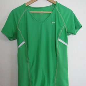 Nike green dry fit top, size large.  B